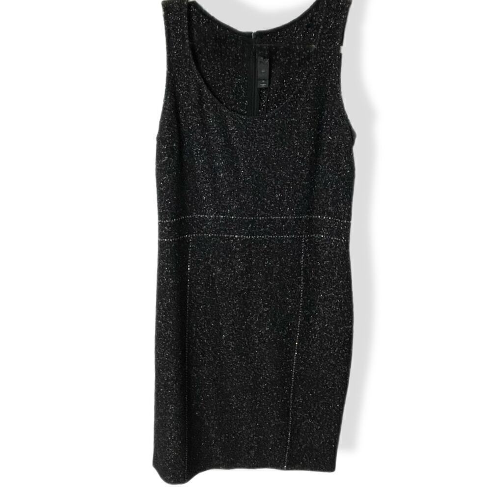 St. John knit dress black sparkle bling 12 party prom gala